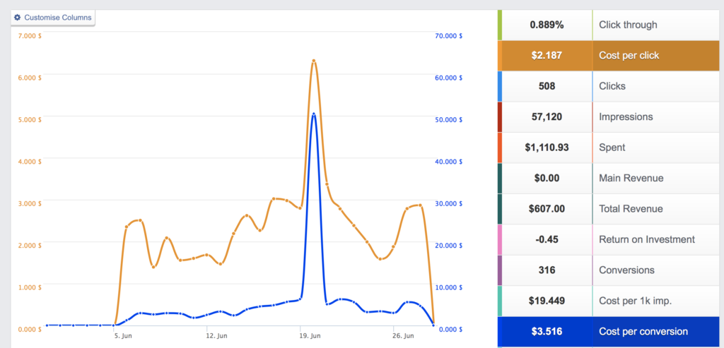 automatic bid campaign overview